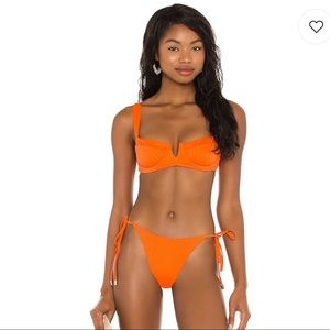 Monday swimwear clovelly top in persimmon